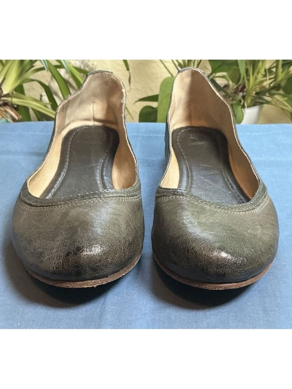 Frye Carson Ballet Flats in Gunmetal Women's Size 10